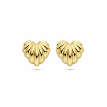 14krt gouden oorknoppen hartje 15mm - 620635 14krt gouden oorknoppen hartje 15mm - 620635