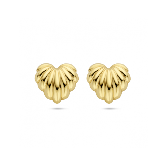 14krt gouden oorknoppen hartje 15mm - 620635 14krt gouden oorknoppen hartje 15mm - 620635