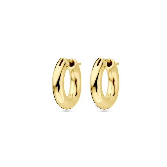 14krt gouden oorringen ronde buis 18x4mm - 620634 14krt gouden oorringen ronde buis 18x4mm - 620634