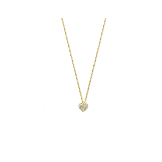 14krt gouden collier hartje diamant 0.09ct H SI 40+2+2cm - 620627 14krt gouden collier hartje diamant 0.09ct H SI 40+2+2cm - 620627
