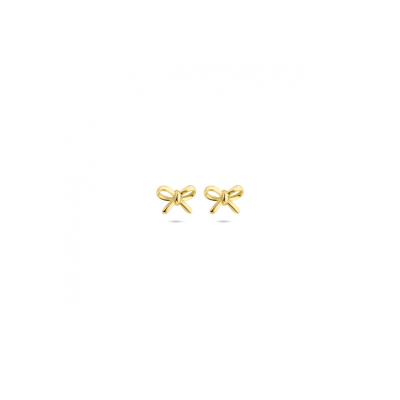 14krt gouden oorknoppen strik 4,5 mm - 620279 14krt gouden oorknoppen strik 4,5 mm - 620279