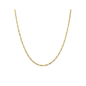 14krt gouden collier met zilveren kern 45cm 3mm - 620364