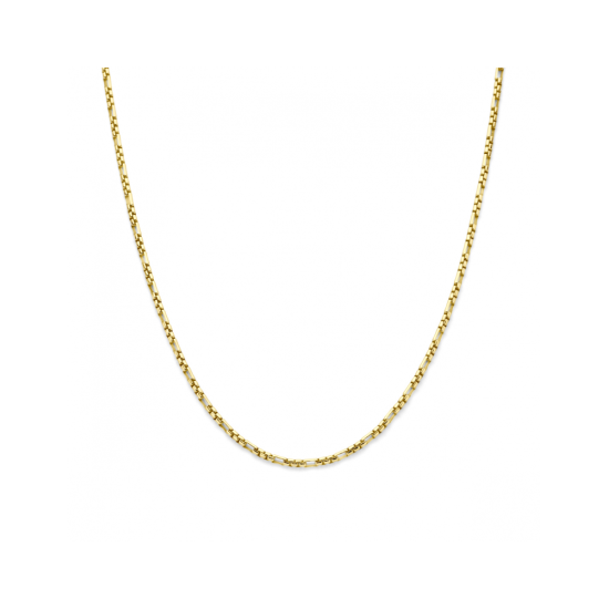 14krt gouden collier met zilveren kern 45cm 3mm - 620364