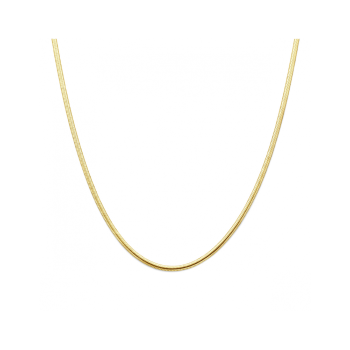 14krt gouden collier met zilveren kern slang 45cm 3.3mm - 620367
