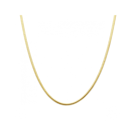 14krt gouden collier met zilveren kern slang 45cm 3.3mm - 620367