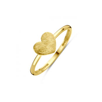14krt ring hartje poli/mat - 620629