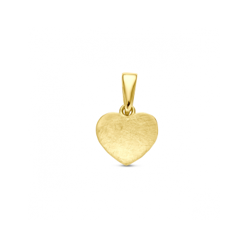 14krt gouden hanger hartje poli/mat 13 mm - 620625