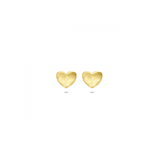 14krt gouden oorknoppen hartje poli/mat 6 mm - 620624 14krt gouden oorknoppen hartje poli/mat 6 mm - 620624
