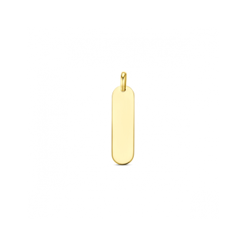 14krt gouden graveerhanger 29x7 mm - 620395