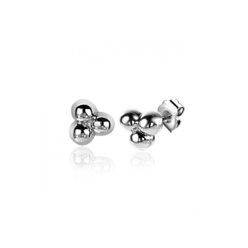 ZINZI zilveren oorknopjes 4mm 3 bolletjes ZIO2169 - 620549