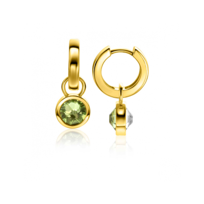 ZINZI zilveren oorbedels swarovski dubbel groen/wit 9mm ZICH1006G (zonder oorringen) - 620966 ZINZI zilveren oorbedels swarovski dubbel groen/wit 9mm ZICH1006G (zonder oorringen) - 620966