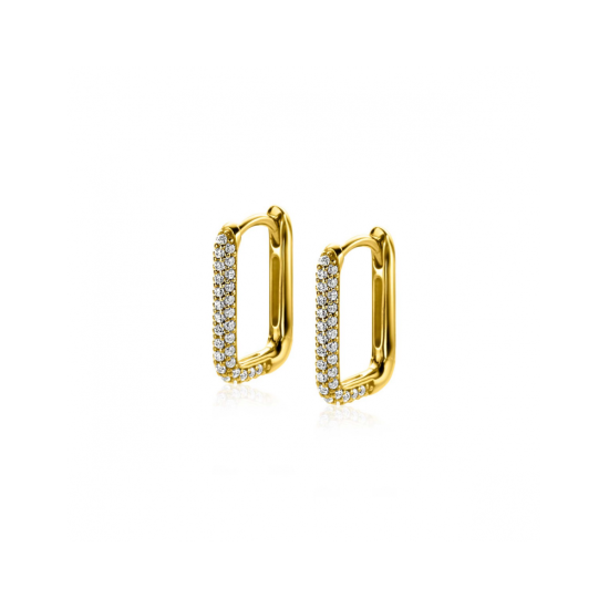 ZINZI zilveren creolen verguld rechthoek 15x2 ZIO2221G met zirconia ZIO2221Y - 620843 ZINZI zilveren creolen verguld rechthoek 15x2 ZIO2221G met zirconia ZIO2221Y - 620843