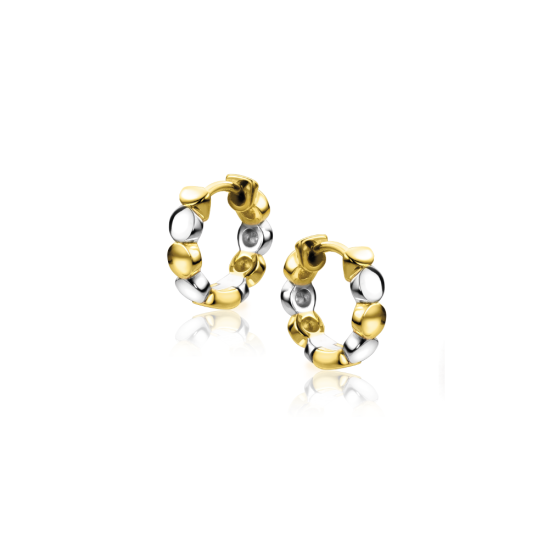ZINZI gold plated bicolor oorringen rondjes 13,5x2,5mm ZIO2273 - 620553