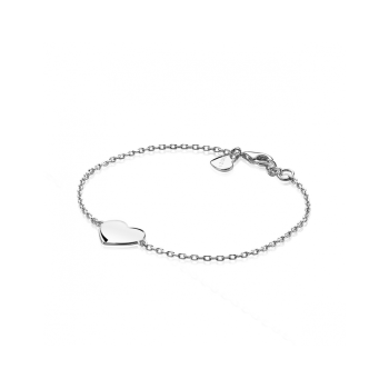 ZINZI zilveren zilveren armband met hart plaatje 10mm 17-20cm ZIA2346 - 621221 ZINZI zilveren zilveren armband met hart plaatje 10mm 17-20cm ZIA2346 - 621221
