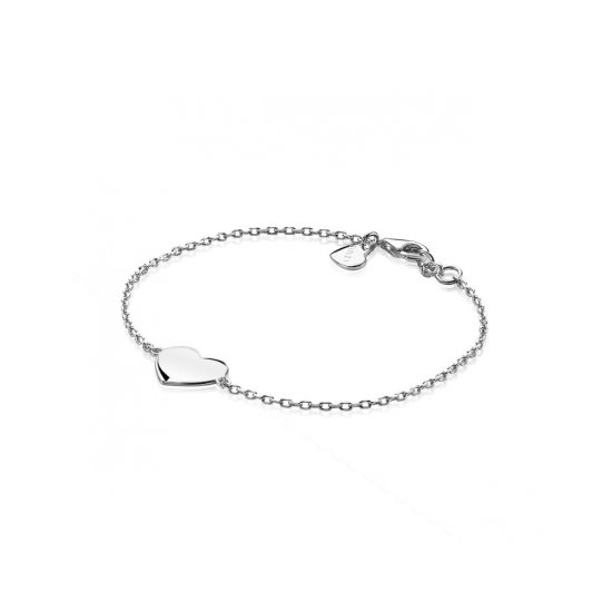 ZINZI zilveren zilveren armband met hart plaatje 10mm 17-20cm ZIA2346 - 621221 ZINZI zilveren zilveren armband met hart plaatje 10mm 17-20cm ZIA2346 - 621221