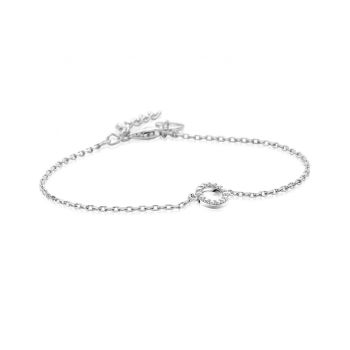 ZINZI zilveren armband met open rondje (7,5mm) met zirconia's 16,5-19,5cm ZIA2550 - 620564