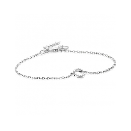 ZINZI zilveren armband met open rondje (7,5mm) met zirconia's 16,5-19,5cm ZIA2550 - 620564