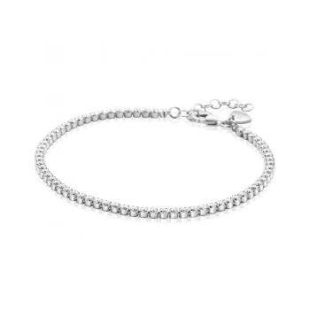 ZINZI zilveren tennis armband 2,5mm breed en bezet met witte zirconia's in ronde kastzettingen 17-20cm ZIA2590 - 620573