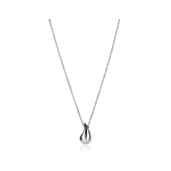 ZINZI zilveren jasseron ketting 42-45cm met organisch gevormde hanger 18mm ZIC2636 - 620578