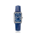 ZINZI Watch Elegance horloge blauwe wijzerplaat en rechthoekige stalen kast met blauwe leren band 28mm extra dun ZIW1955B - 621457