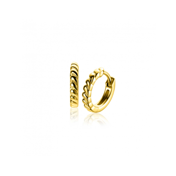 ZINZI zilveren creolen met kleine druppels 15x3mm verguld ZIO2688 - 620584