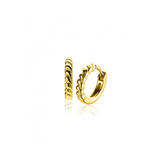 ZINZI zilveren creolen met kleine druppels 15x3mm verguld ZIO2688 - 620584