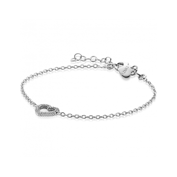 ZINZI zilveren armband met open hartje bewerkt 17-20cm ZIA2703 - 620586