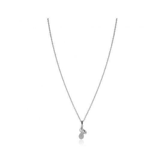 ZINZI zilveren ketting 42-45cm  met hanger met drie druppelvormen ZIC2746 - 620591