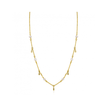 ZINZI zilveren ketting met witte zoetwaterparels en druppeltjes 42-45cm verguld ZIC2753 - 620968 ZINZI zilveren ketting met witte zoetwaterparels en druppeltjes 42-45cm verguld ZIC2753 - 620968