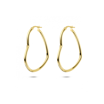 Zilveren oorringen hartje 35,5 mm 1 micron verguld - 620756