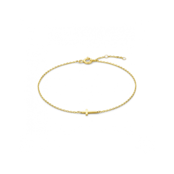 14krt gouden armband kruis 16,5 - 17,5 - 18,5 cm - 621319