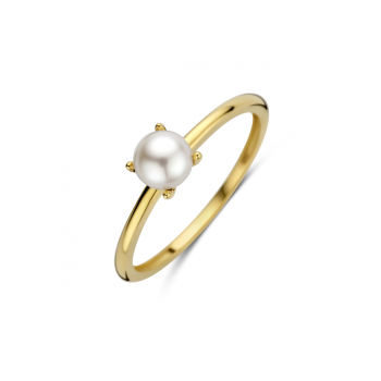 14krt gouden ring met zoetwaterparel - 621384