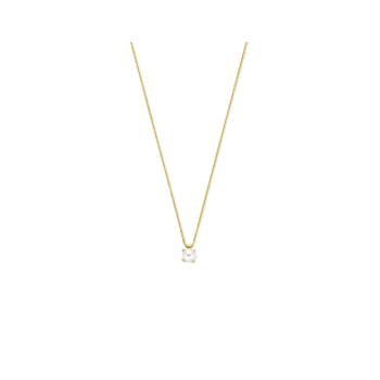 14krt gouden collier met zoetwaterparel hanger 41 - 43 - 45 cm - 621385