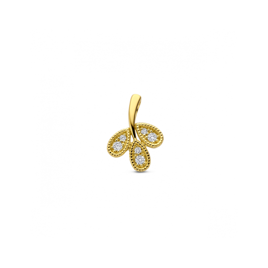 14krt gouden hanger met diamant 0.09crt H SI - 620935 14krt gouden hanger met diamant 0.09crt H SI - 620935