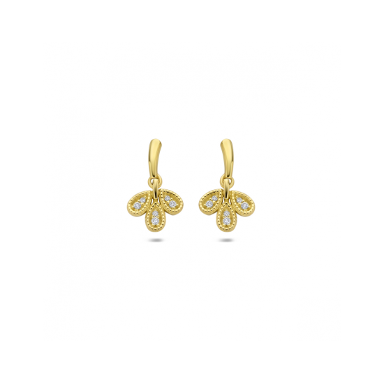14krt gouden oorbellen met diamant 2-0.06crt H SI - 620933 14krt gouden oorbellen met diamant 2-0.06crt H SI - 620933