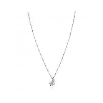 ZINZI zilveren ketting 45cm met klavertje vier en hartje hanger ZIC2783 - 620969 ZINZI zilveren ketting 45cm met klavertje vier en hartje hanger ZIC2783 - 620969