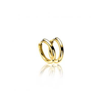 ZINZI zilveren klapcreolen 15x2mm verguld ZIO401 - 620885