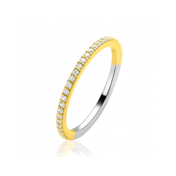 ZINZI zilveren aanschuifring met zirkonia verguld ZIR2794Y - 620816 ZINZI zilveren aanschuifring met zirkonia verguld ZIR2794Y - 620816